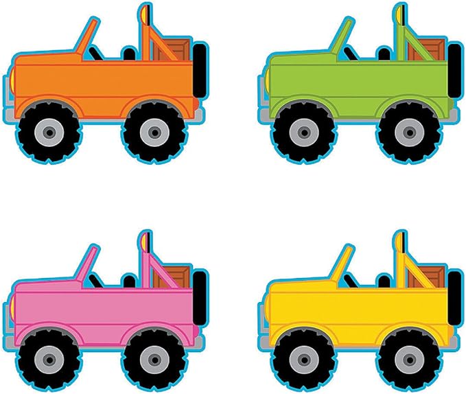 Fun Express Adventure Car Bulletin Board Cutouts - VBS Vacation Bible School Supplies/Decor - Educational and Learning Activities for Kids - 48 Pieces