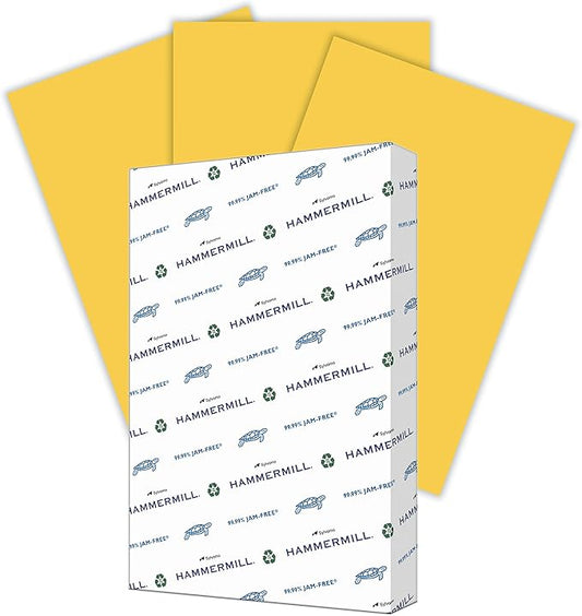 Hammermill Colored Paper, 20 lb Goldenrod Printer Paper, 11 x 17-1 Ream (500 Sheets) - Made in the USA, Pastel Paper, 102160R