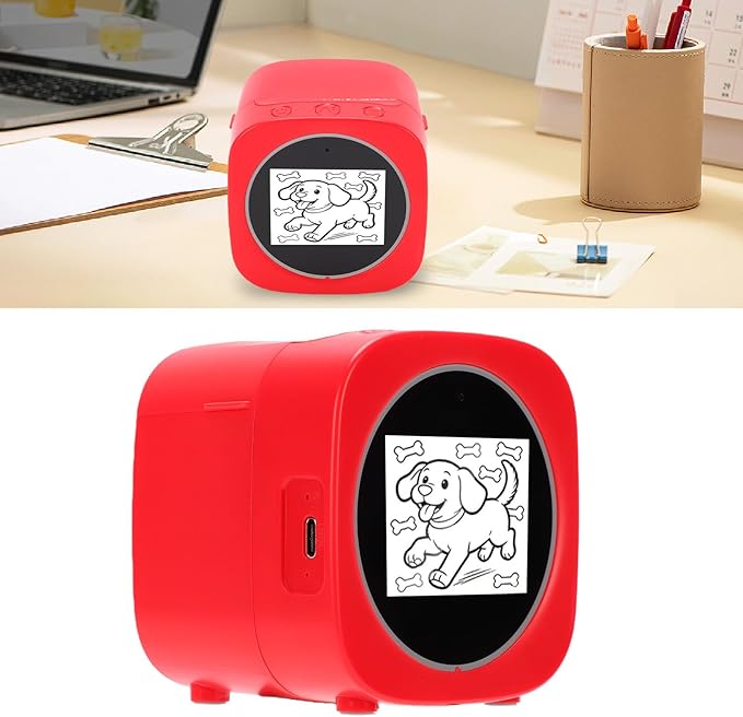 FTVOGUE Small Thermal Printer, AI Voice Sticker Printer, 203dpi WiFi Connection, Portable for Office Study, USB Charging, for Making Stickers, Children Creative Projects