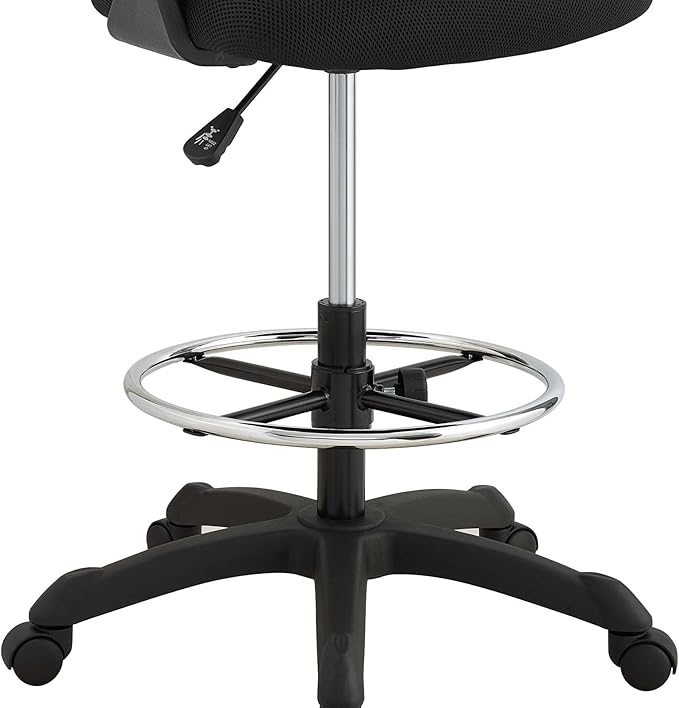 Modway Thrive Drafting Chair - Tall Office Chair for Adjustable Standing Desks in Black