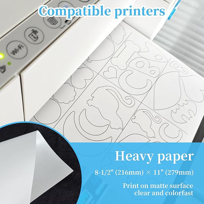 Heavy Duty Freezer Paper Sheets for Quilting, Applique & Piecing - 8.5x11 Inches, 20 Sheets - Printable, Laser Cuttable Freezer Paper for Quilters