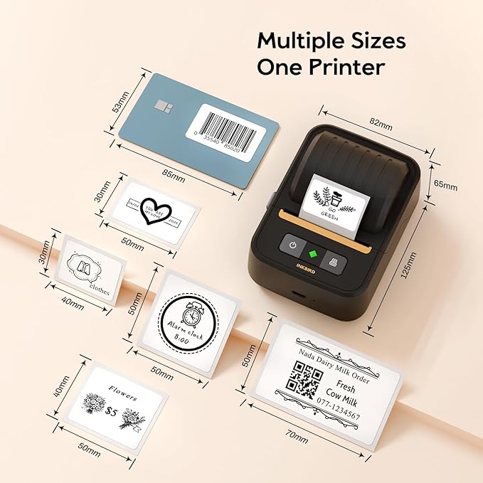 Inkbird Label Maker Machine with Tape, N20 Bluetooth Label Makers, Portable Thermal Label Printer Easy to Use for Office Barcode Address School Home