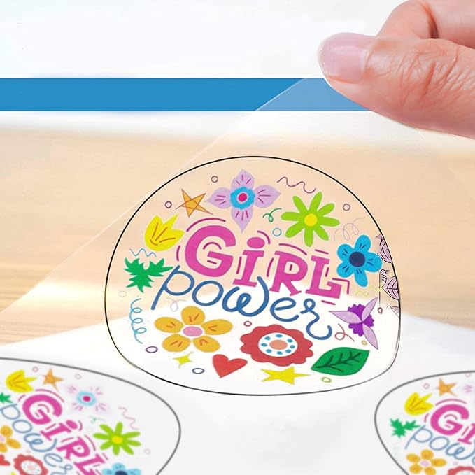 Printable Transparent Sticker Paper - 8.5" X 11" Blank Custom Label Sticker Sheets - 40 Clear Sheets - for Inkjet Printers