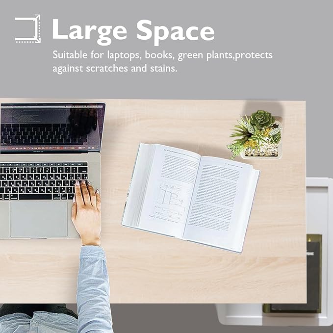 BestOffice Computer Desk,Home Office Desk, Modern Simple Style for Home Office Study Writing (Nature, 32 Inch)