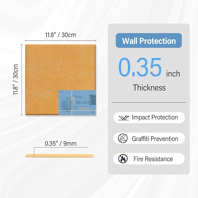Large Cork Boards for Walls – 36" x 24" Self Adhesive Felt Wall Tiles, Ideal for Office Bulletin Board, Easy to Install Pin Board Photo Board