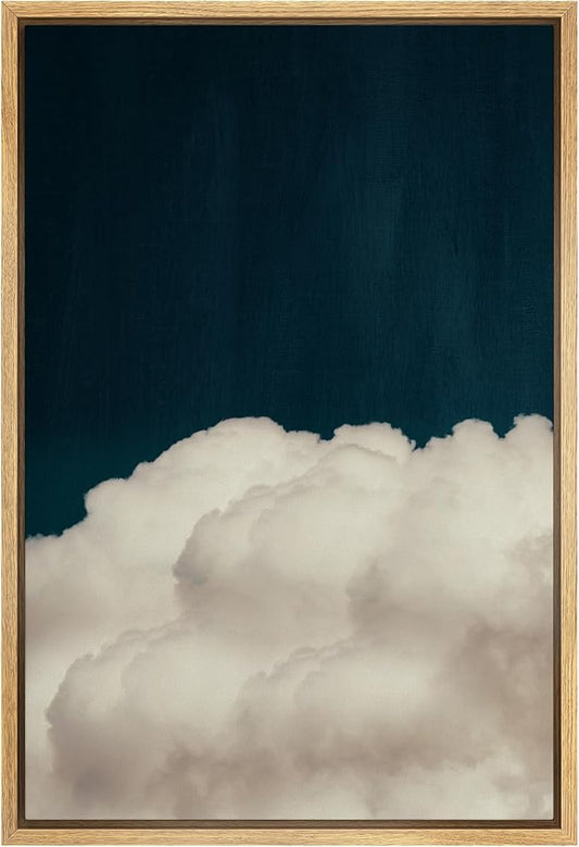 SIGNWIN Framed Canvas Wall Art Beautiful Cloud on Sky Canvas Prints Home Artwork Decoration for Living Room,Bedroom - 24x36 inches