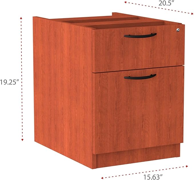 Alera Valencia Series 16 by 22 by 22-Inch 3/4 Box and File Pedestal, Medium Cherry