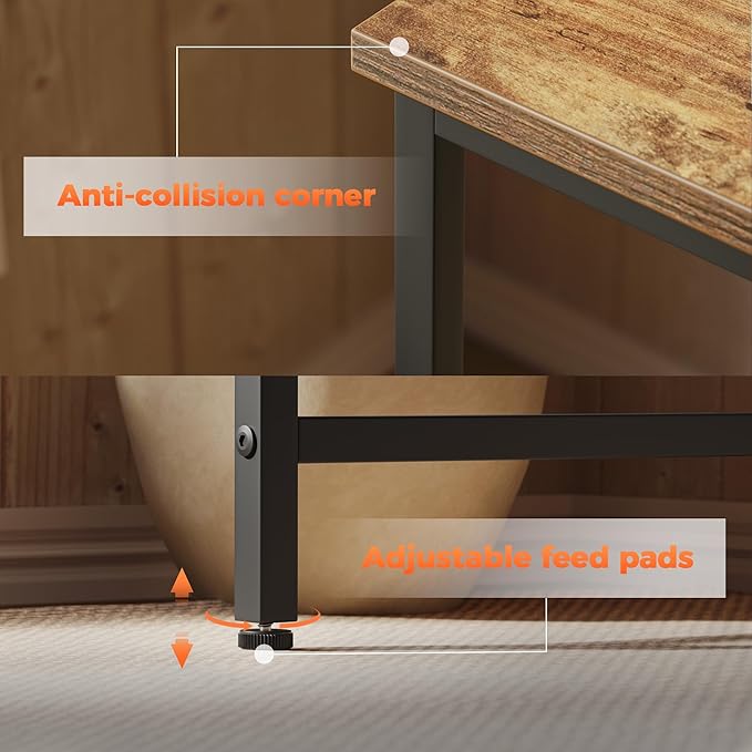 Mericonia 48 inch Computer Desk, Gaming Desk for Small Spaces, Modern Simple Style Table for Home Office, Study Student Writing Table