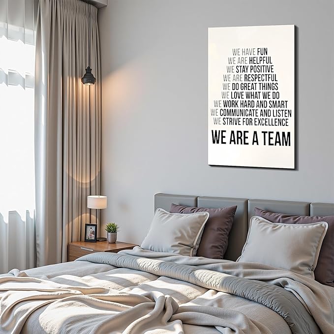 FLZKGAP Inspirational Wall Art Poster for Office, Framed Canvas Motivational Print, Large Quotes Artwork for Living Room, Unique Canvas Prints, Ready to Hang