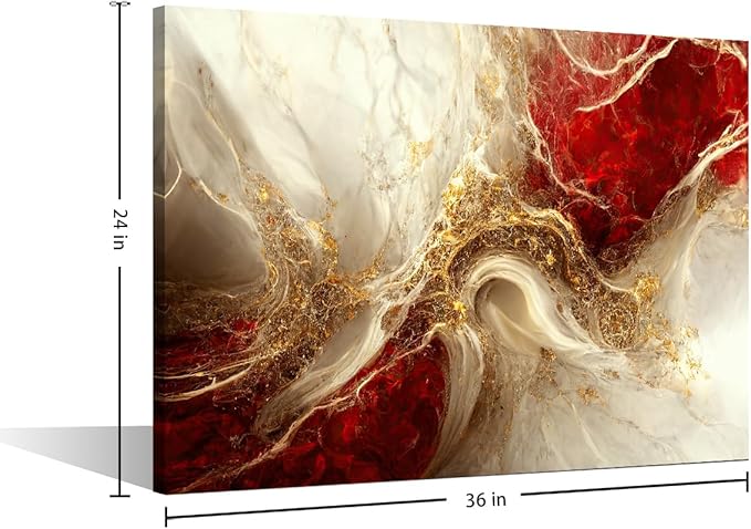 Canvas Wall Decor for Men Abstract Design Art Poster Artwork Modern Digital Art Marbling Texture Picture 1 Panel Home Decor for Living Room Bedroom Wall Decor Stretched Ready to Hang 36x24 in