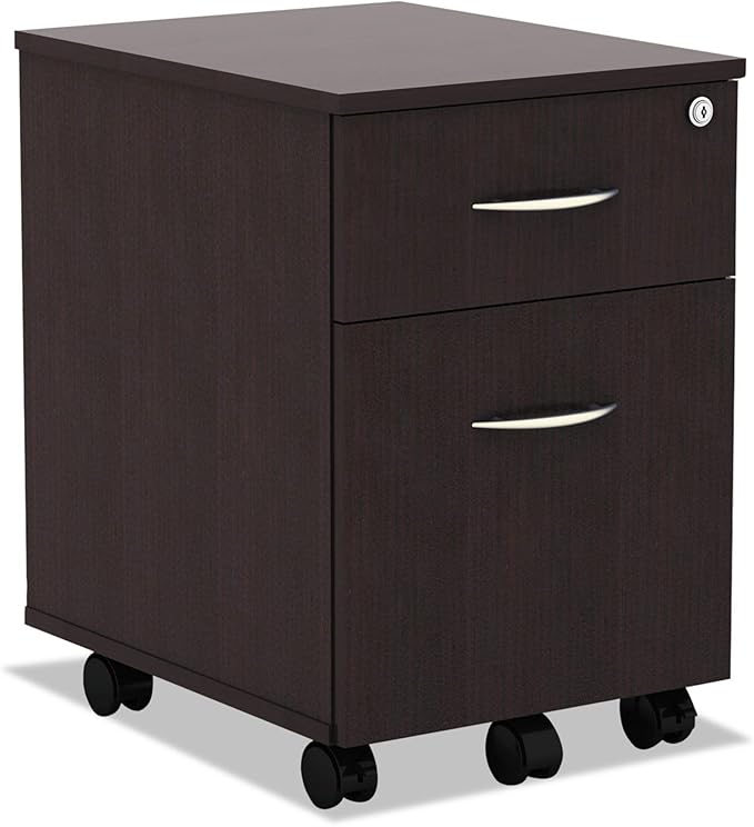 Alera ALE Valencia Series Mobile B/F Pedestal, 15 7/8w x 19 1/8d x 22 7/8h, Espresso