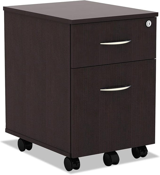 Alera ALE Valencia Series Mobile B/F Pedestal, 15 7/8w x 19 1/8d x 22 7/8h, Espresso