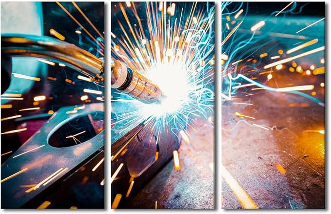 Welding Pictures for Bedroom Wall Decor Canvas Painting Wall Art 3 Piece Wall Art Modern Artwork for Walls Framed Art Wall Decor Family Wall Decor Canvas Art Posters & Prints, 42x28 Inch