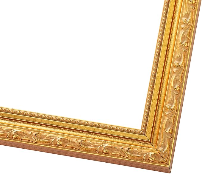 Poster Palooza Wedding Invitation Display Frame 10x11.25 in Gold With White and Metallic Gold Double Mat for 4.25x5.5 A2 Keepsake | USA Made