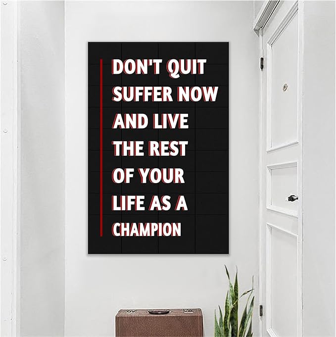 Inspirational Poster Wall Art Motivational Entrepreneur Quotes Print on Canvas Black Background Picture Painting Artwork for Modern Home Living Room Office Wall Decoration Ready to Hang [24''Wx36''H]
