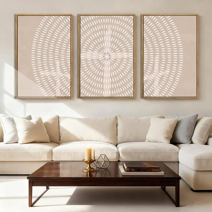 BINCUE Christian Wall Art Jesus Wall Decor Easter Artwork Jesus Feeds The 5000 Paintings for Living Room Bedroom Office 24x36 Inch Set of 3