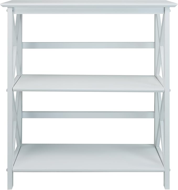 Casual Home Montego 3-Shelf Bookcase, White