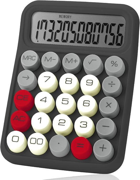 Mr. Pen- Mechanical Switch Calculator, 12 Digits Large LCD Display, Slate Grey Calculator Big Buttons