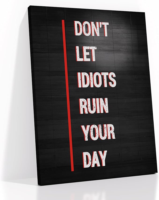 Motivational Canvas Wall Art Office Wall Decor Inspirational Entrepreneur Quotes Positive Theme Picture Painting Artwork for Modern Home Bedroom Office Workplace Stretched and Framed [18" W x 24" H]