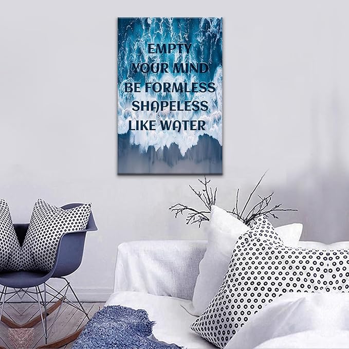 Motivational Canvas Wall Art for Office Positive Quotes Poster Print Artwork Inspirational Decor for Home Bedroom Livingroom Office Gym Wall Decoration Ready to Hang [12''Wx18''H]