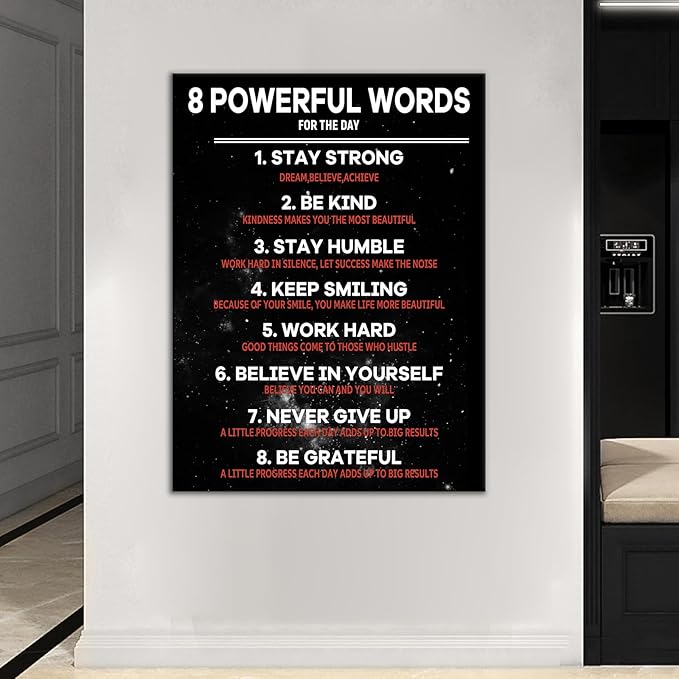Inspirational Canvas Poster Print Wall Art Motivational Entrepreneur Quotes Positive Theme Picture Painting Wall Decor Artwork for Home Living Room Office Gym Stretched and Framed [30''Wx 40''H]