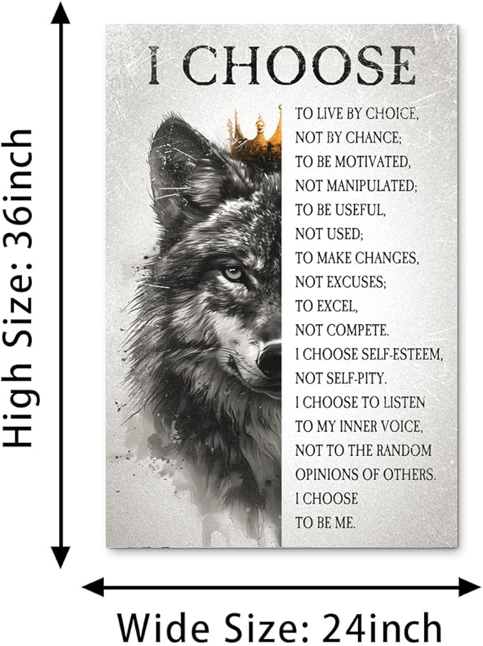 Novatique Inspirational Wall Decor Motivational Wall Art Motivational Positive Quotes Canvas Posters Prints for Living Room Office, 24 x 36inch