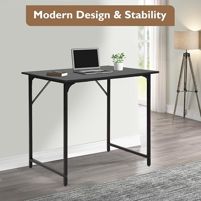 BestOffice Computer Desk,Home Office Desk, Modern Simple Style for Home Office Study Writing (Black, 32 Inch)