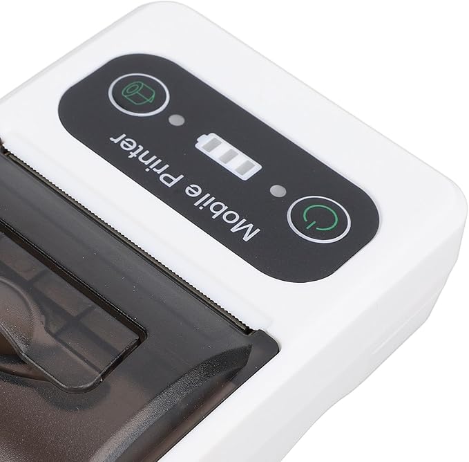 Pomya Bluetooths Thermal Receipt Printer, 58mm Handheld POS Inkless Receipt Printer, Portable Small Thermal Printer for Small Business Office Retail Store Restaurant (Black White)