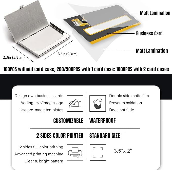 Business Cards Customize with Painting Services Templates, Custom Business Cards Personalized with Your Logo, 3.5"X 2" 300gsm Matte Paper for Small Business