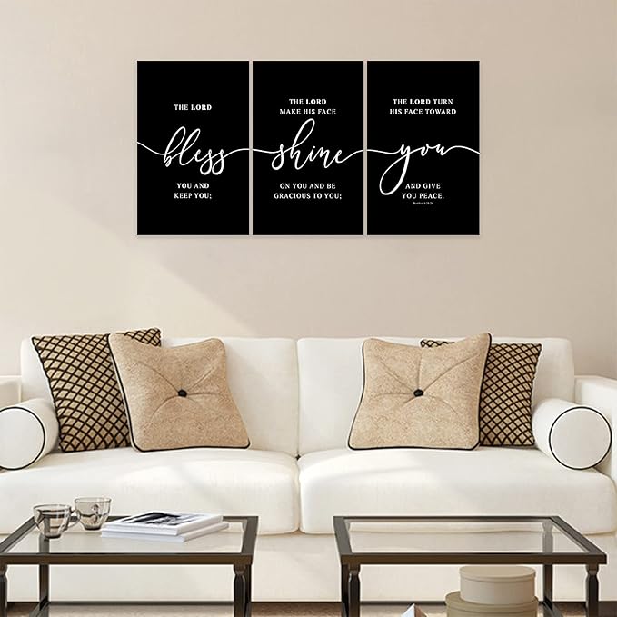 Office Wall Art - 3 Panel Motivational Canvas, Inspirational Quotes for Home Decor, Positive Entrepreneur Words Poster Frame for Company, 16"x24"x3Pcs