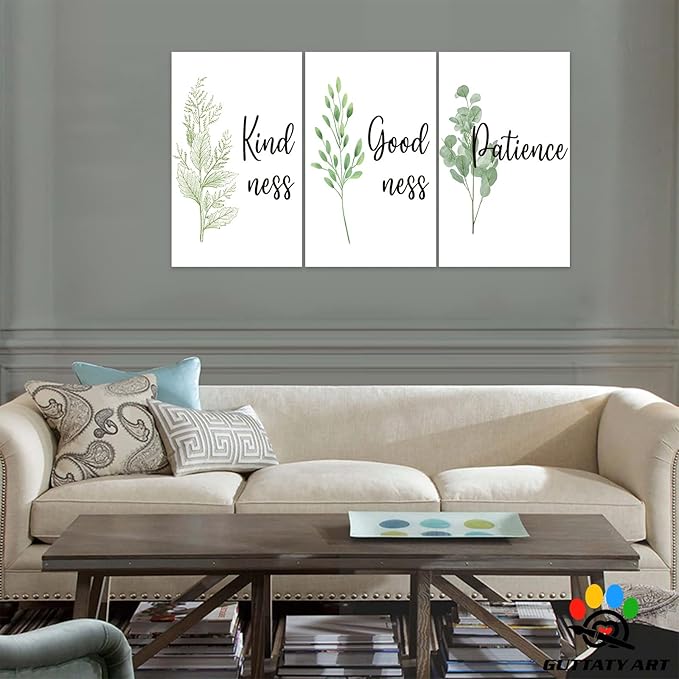 Office Wall Art - 3 Panel Motivational Canvas Art, Inspirational Quotes for Home Office, Entrepreneur Words Poster Frame, 20'x30'x3Pcs