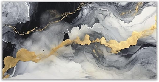 VOCBAN Wall Decor For Office Grey Canvas Wall Art Painting Canvas Wall Art for Living Room Modern Canvas Painting for Bathroom Living Room Artwork Decor-30x60cm(12x24in) Unframed