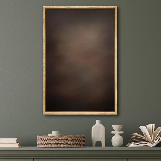 SIGNFORD Framed Canvas Print Wall Art Twilight Haze Abstract Minimalist Beige to Navy Ombre Illustrations Modern Art Decorative Relax/Zen Nordic for Living Room, Bedroom, Office - 24"x36" Natural