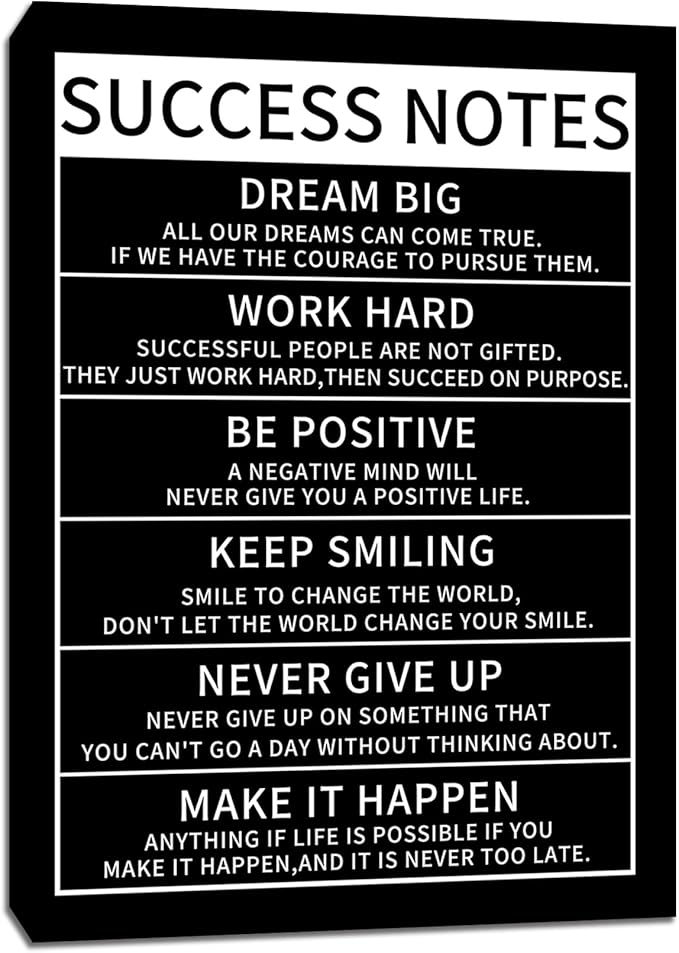 Motivational Office Wall Decor Posters Inspirational Black Wolf Canvas Wall Art Posters Prints Entrepreneur Quote Wall Picture Paintings Artwork Home Bedroom Living Room Decor Framed 12"x16"