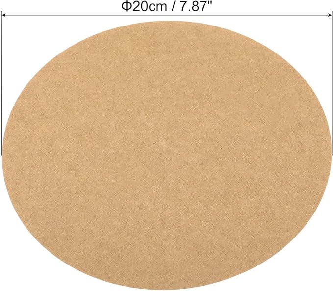 PATIKIL 7.9-inch Round Cardboard Paper, 20 Pcs 200GSM Blank Disc Circles Slices Cutouts Paper for Party Decorations DIY Craft Arts Drawing Painting Writing, Brown