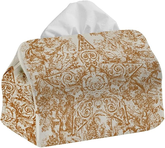 Stylish Tissue Box Modern Cloth Tissue Box Refined Tissue Box Cover and Simple Napkin Box for Bathroom Vanity Countertop Desk Gift Office Modern Tissue Box (Color : Blue, Size : Small) (Beige Large)