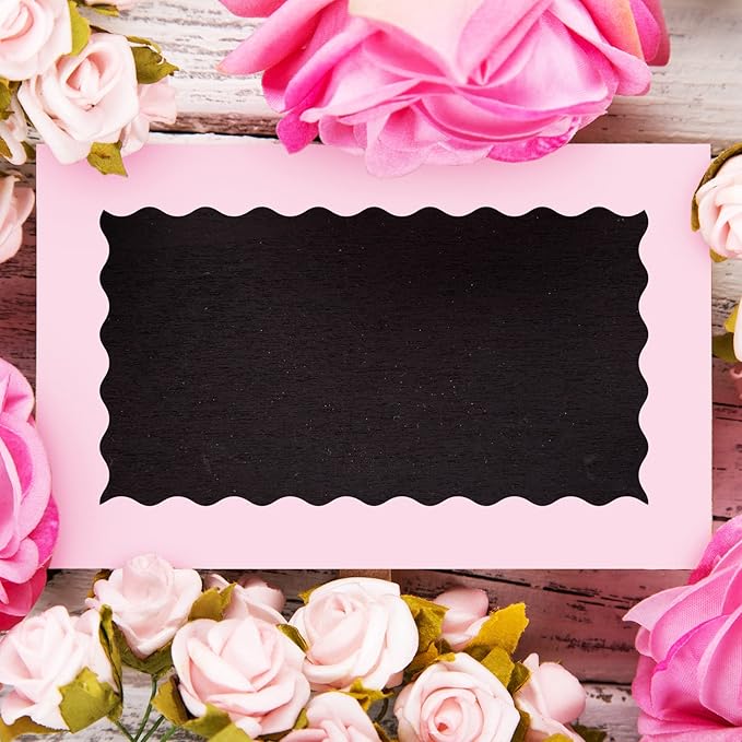 Whaline 65.6ft Valentine's Day Bulletin Board Borders 4 Rolls Pink Series Die-Cut Bulletin Board Strips Colorful Rolled Trim Stickers for School Classroom Office Chalkboard Decoration