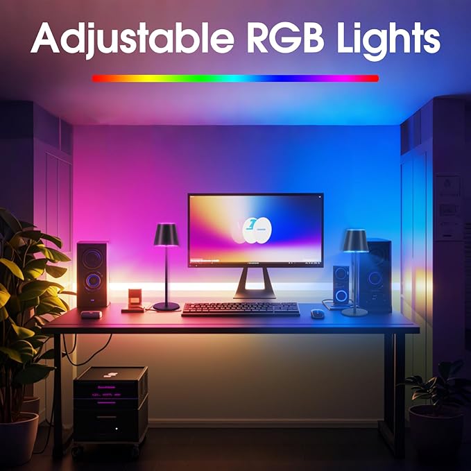 Energetic RGBW Cordless Table Lamp, LED Touch Desk Lamp Battery Powered, Dimmable, Type-C Charger, 3000K, for Restaurant/Bedroom/Bars/Party/Camping, Outdoor & Indoor, Water Resistance, Metal, 2 Pack