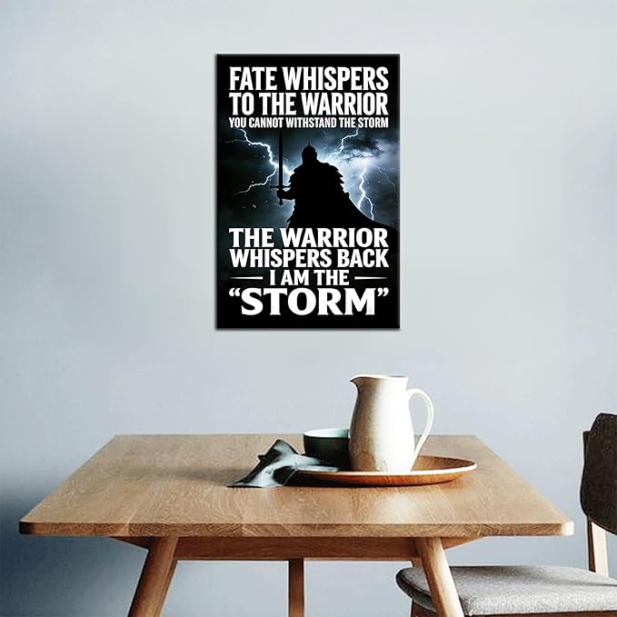 Motivational Wall Art Conquer Challenge Quote Small Framed Canvas Print 18x12 Inch Inspirational Posters for Office Cubicle Decor Positive Mindset Artwork for Student Dorm Room