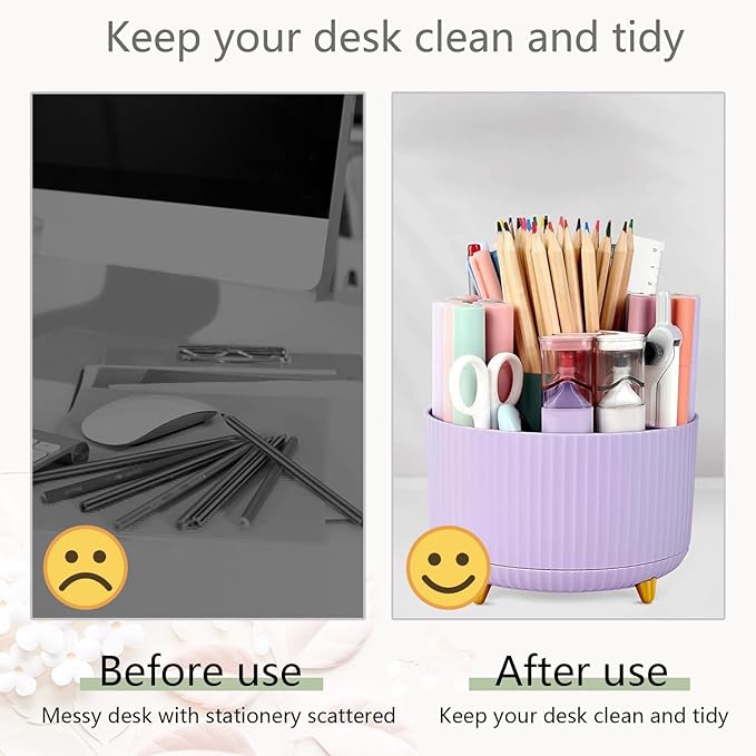 Office Supplies,Desk Accessories,with Stapler,Tape Dispenser,Staple Remover,Scissor,Ballpoint Pen,Sticky Notes,Clear Tape,Staples,Desk Organizer,Phone Stand,Binder,Index Tabs,Best Gift Set(Purple)