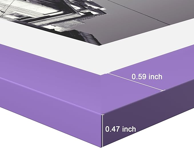 eletecpro 5x7 Picture Frames Set of 10, Picture Frame Collage Wall Decor Display 4x6 Photo with Mat or 5x7 without Mat, Home Decor Gallery Frame for Table Top or Wall Mounting, Purple