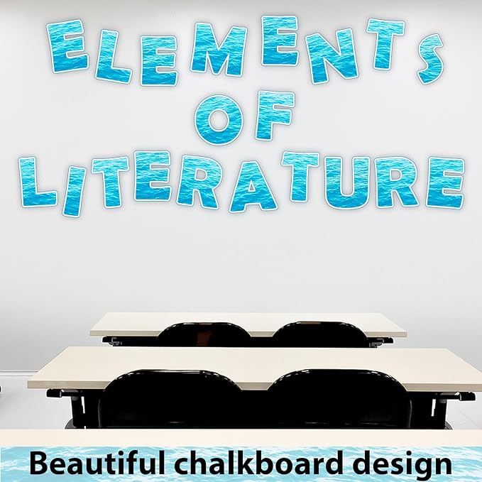 150 PCS Large 7" Blue Bulletin Board Letters Set,Ocean Under the Sea Classroom Alphabet Cutout Letter for Bulletin Board Display Home School, A Great Helper to Inspire Students' Learning Interest