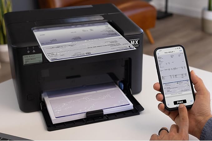 VersaCheck M22 MXE MICR Check Printer and VersaCheck X9 Platinum 5-User Check Printing Software Bundle