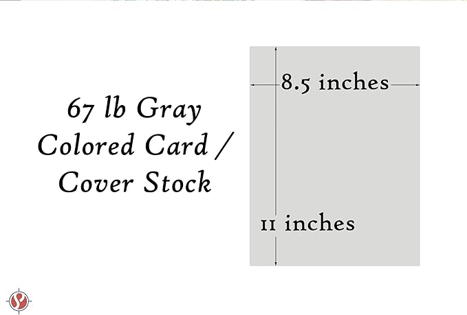 Gray Pastel Color Card Stock Paper, 67lb Cover Medium Weight Cardstock, for Arts & Crafts, Coloring, Announcements, Stationary Printing at School, Office, Home | 8.5 x 11 | 50 Sheets Per Pack
