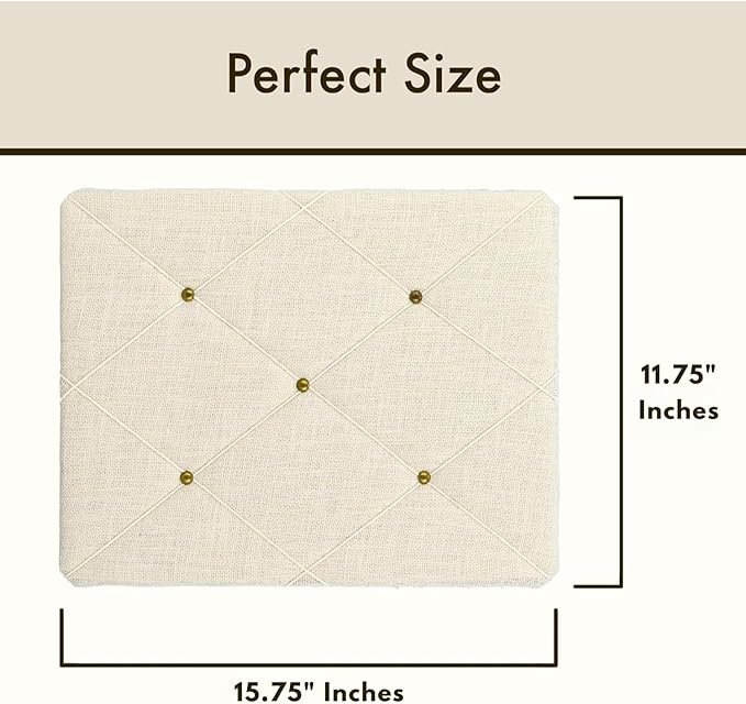 White Burlap Covered with Criss-Cross Twine Bulletin Picture & Memo Board, 11.75 x 15.75