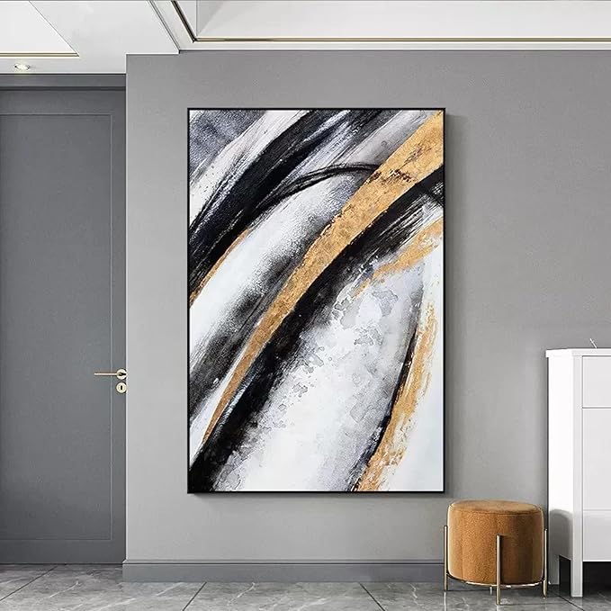 Framed Wall Art Canvas Painting Artwork for Office Wall Decor Home Decoration Painting Abstract Wall Decor 75x113cm/(30x44inch) with-Black-Frame