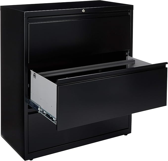 Lorell LLR88028 Lateral File Cabinet, Black