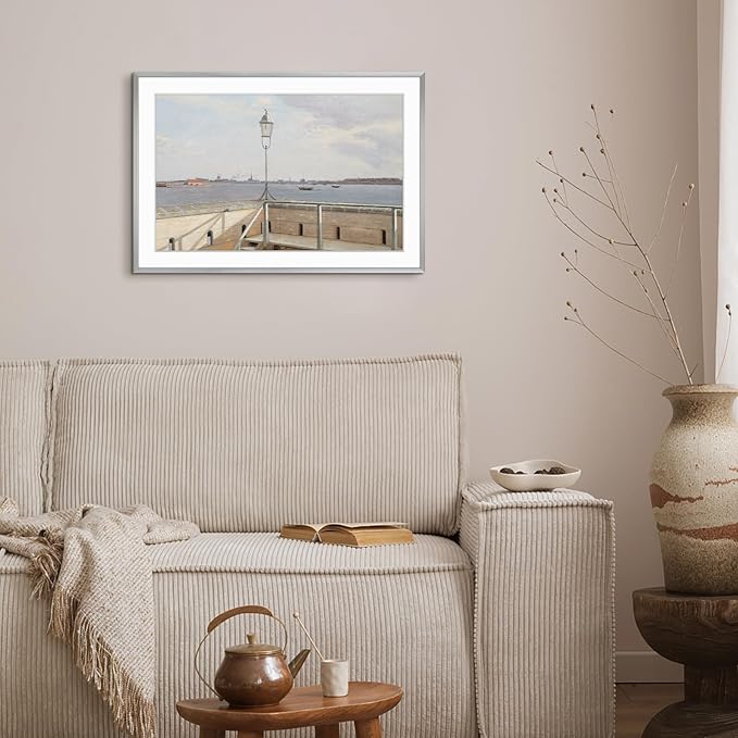 Golden State Art, Gallery Wall Frame Set of 6 - Silver 13x19 Aluminum Photo Frames with Mat for 11x17 Pictures - 13 x 19 inch Metal Frame with Real Glass Cover - Elegant Home or Office Decor