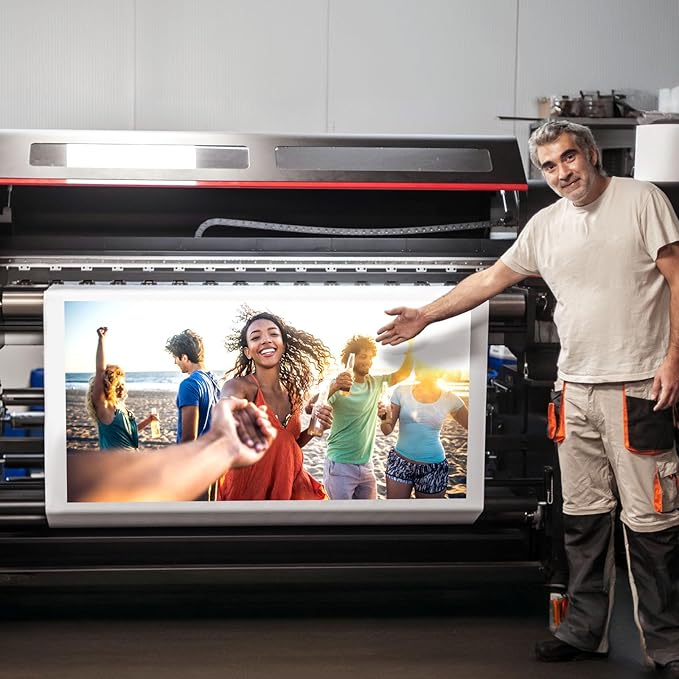 Premium Polyester Matte Canvas Roll, Waterproof Wide Format Inkjet Printer, Quick Dry, Compatible with Epson Canon HP Plotter, Photography, Archival Prints (44" x 100' 290GSM, 2 Roll)