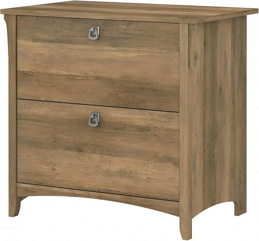 Bush Home Salinas 2 Drawer Lateral File Cabinet in Reclaimed Pine, Home Office Storage Solution, Organizer with Drawers for Workspace, Filing Unit